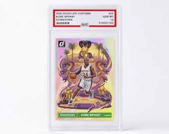 Kobe Bryant Custom Downtown Slab Holo Trading Card Limited Edition Gem Mt 10