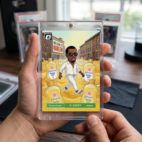 P. Diddy Parody Card | Downtown Harlem Baby Oil Design | Hip Hop Memorabilia
