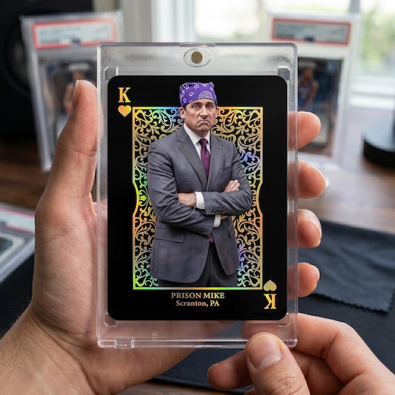 Michael Scott Custom Card | All Kings Homage | The Office Prison Mike Tv Memorabilia
