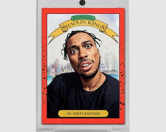 Ol Dirty Bastard ODB Limited Edition Shaolin Kings Hip Hop Card Wu-Tang Clan  /20