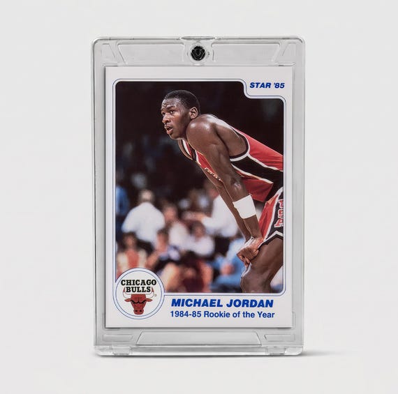 Michael Jordan Rookie | 1984-85 Star Exact Replica Proxy Card | Chicago Bulls Vintage Sports Memorabilia | Vintage Sports Gift