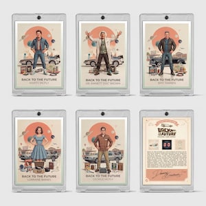 Back to the Future Limited Edition Custom Trading Card Set (5 Cards) | Artist Signed & Numbered /100