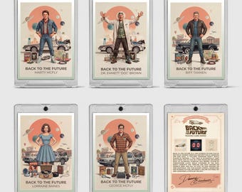 Back to the Future Limited Edition Custom Trading Card Set (5 Cards) | Artist Signed & Numbered /100