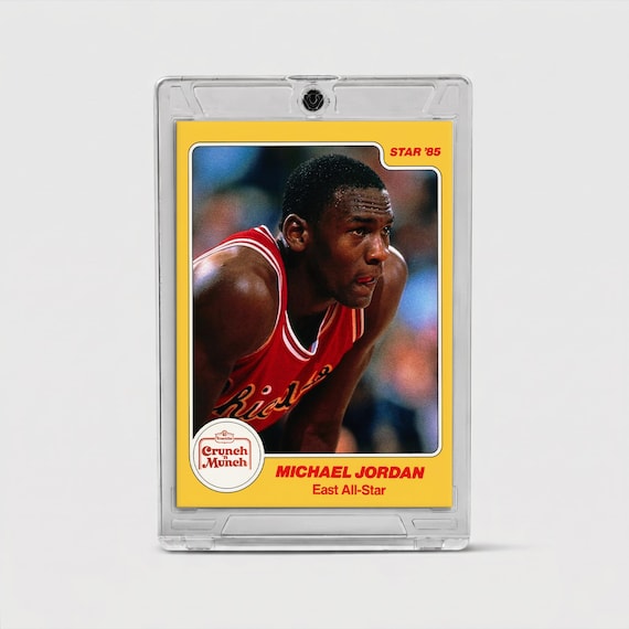Michael Jordan Rookie Card 1985 Star #4 Crunch 'N Munch All-Stars Exact Replica | Chicago Bulls Vintage Sports Memorabilia