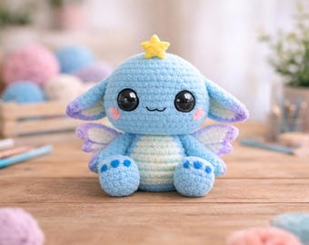 Cute Magical Creature Crochet Pattern, Amigurumi Mini Fantasy Plush Crochet PDF Ebook