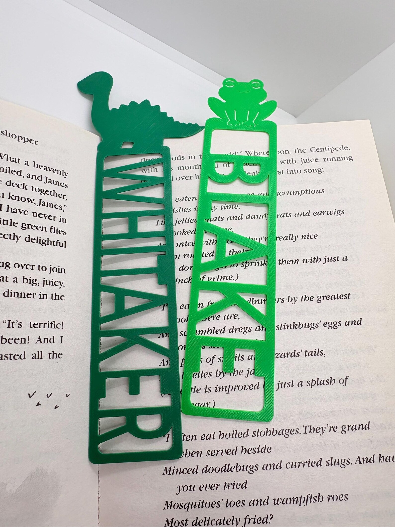 Personalized 3D Printed Bookmark | Custom Name + Icon | Book Lover ...