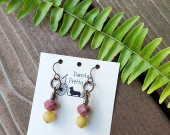 Handmade Earrings / Jewelry / Fun , drop / Boho Style / Trendy, dangle