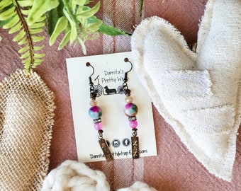 Cute Handmade Earrings / Perfect for gift giving / Valentines / hand stamped