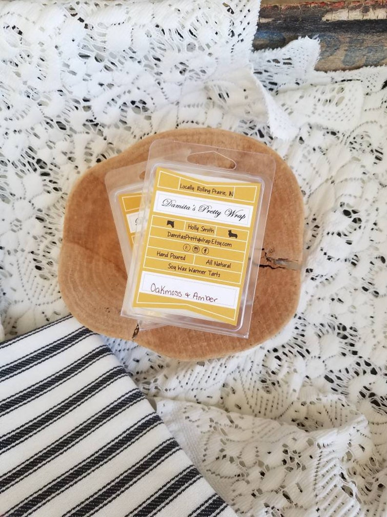 OakMoss /& Amber All Natural Soy Wax Warmer Tarts Soy Melt Candle Wedding Favors Gifts