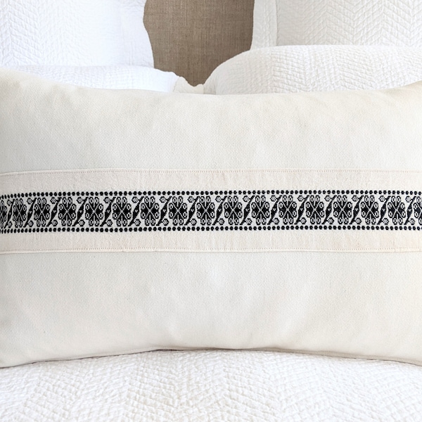 Black Striped Long Pillow main image 0
