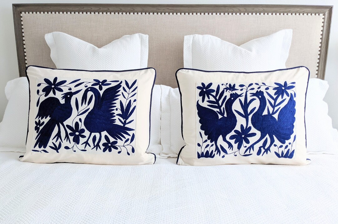 Madetoorder / Custom Made 2 Otomí Shams Pillow Covers Hand