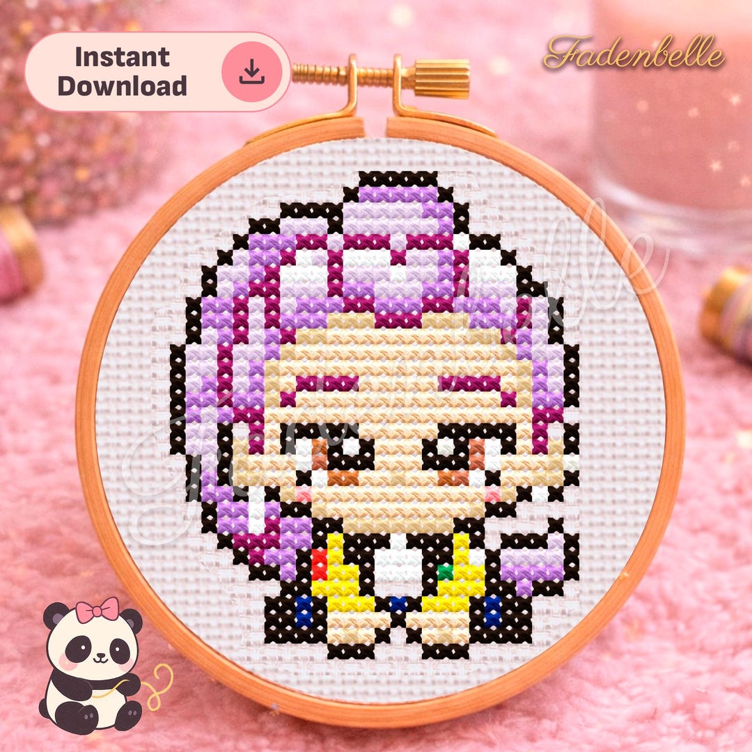Mini Rumi Mini Rumi Huntrix Inspired Cross Stitch Pattern • Chibi Singers ...