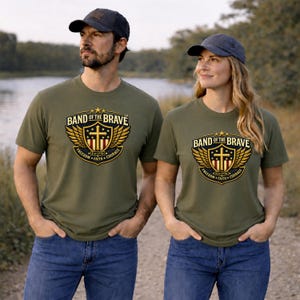 Patriotic Biker T-Shirt, American Flag & Cross, America 250, 1776 Freedom, 4th of July, Front Print Tee image 3