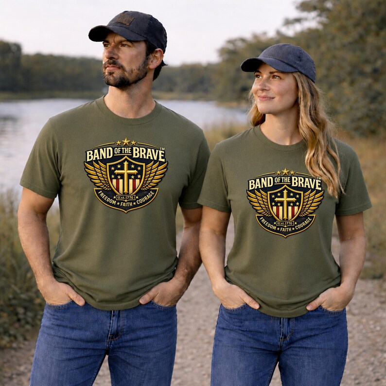 Patriotic Biker T-Shirt, American Flag & Cross, America 250, 1776 Freedom, 4th of July, Front Print Tee image 3