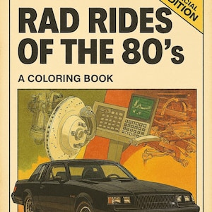 80s Muskelauto Malbuch - Retro Fahrten, Oldtimern (Digitaler Download)