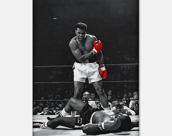ソニー・リストン対モハメド・アリのボクシングポスター：世界ヘビー級