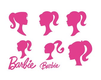 Barbie SVG-Bundle | Rosa Puppenkopf SVG | Barbie Logo geschnitten Dateien | Prinzessin Clipart für Cricut & Silhouette | Sofort Download