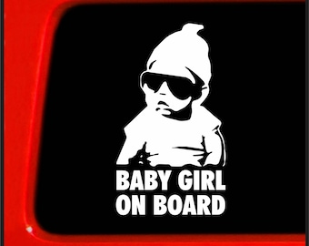 Baby aan boord Meisje | Auto sticker bumper Sticker Aan Boord Decal Kind veiligheid sticker