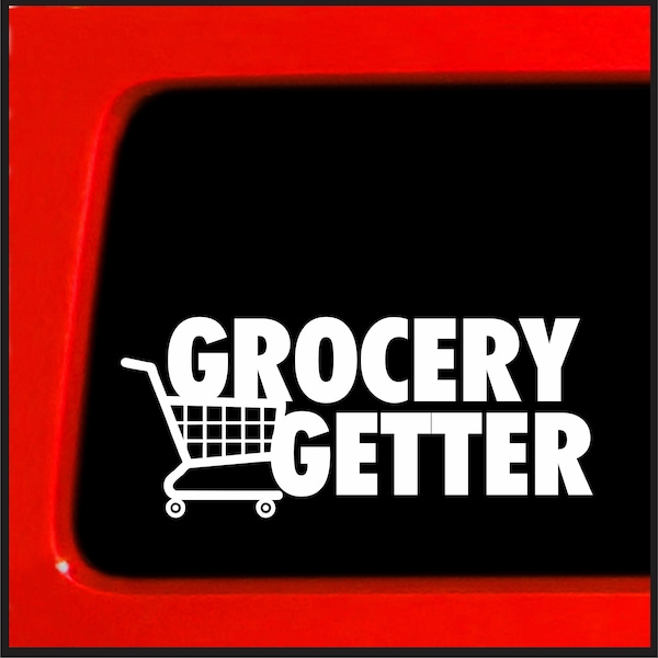 Grocery Getter | JDM Bumper Sticker Vinyl Decal for Car, Truck, Window, Laptop, Windshield | 3.2"x7.5"