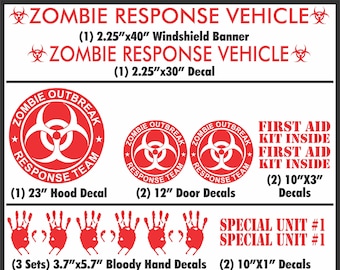 Zombie Outbreak Response Team Sticker Variety Pack- 17 stickers - - Zombie Outbreak Response Team, The walking dead, TWD, Zombie JDM