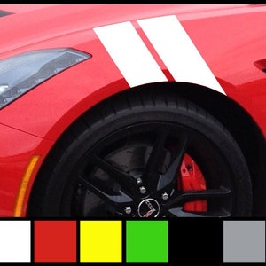 Fender Stripers hash marks - Vinyl Decal Universal for Car truck fender euro sticker racing stripe black red white silver