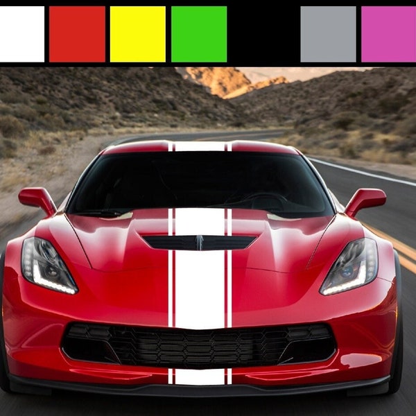Racing Stripes 2" 4" 7" 12" Widths x 72" Length Rally Racing Stripe Universal Fitment for cars and trucks various colors and sizes available