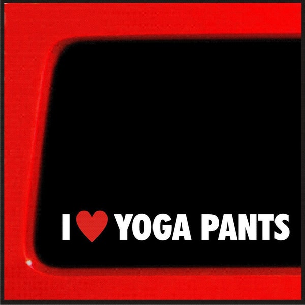 I heart Yoga Pants Sticker Girl sexy lips kiss jdm racing honda aum hot car pilates bikram - 89