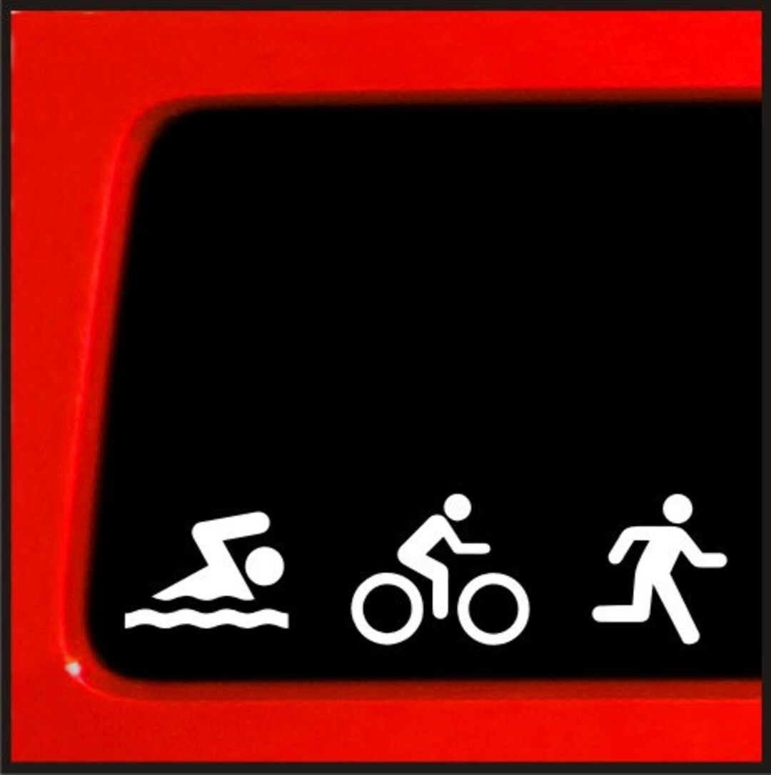 Adesivo per Triathlon Generico, per Nuoto, Ciclismo, Corsa, Swim Run Bike JDM, in 6 Misure e 21 Colori
