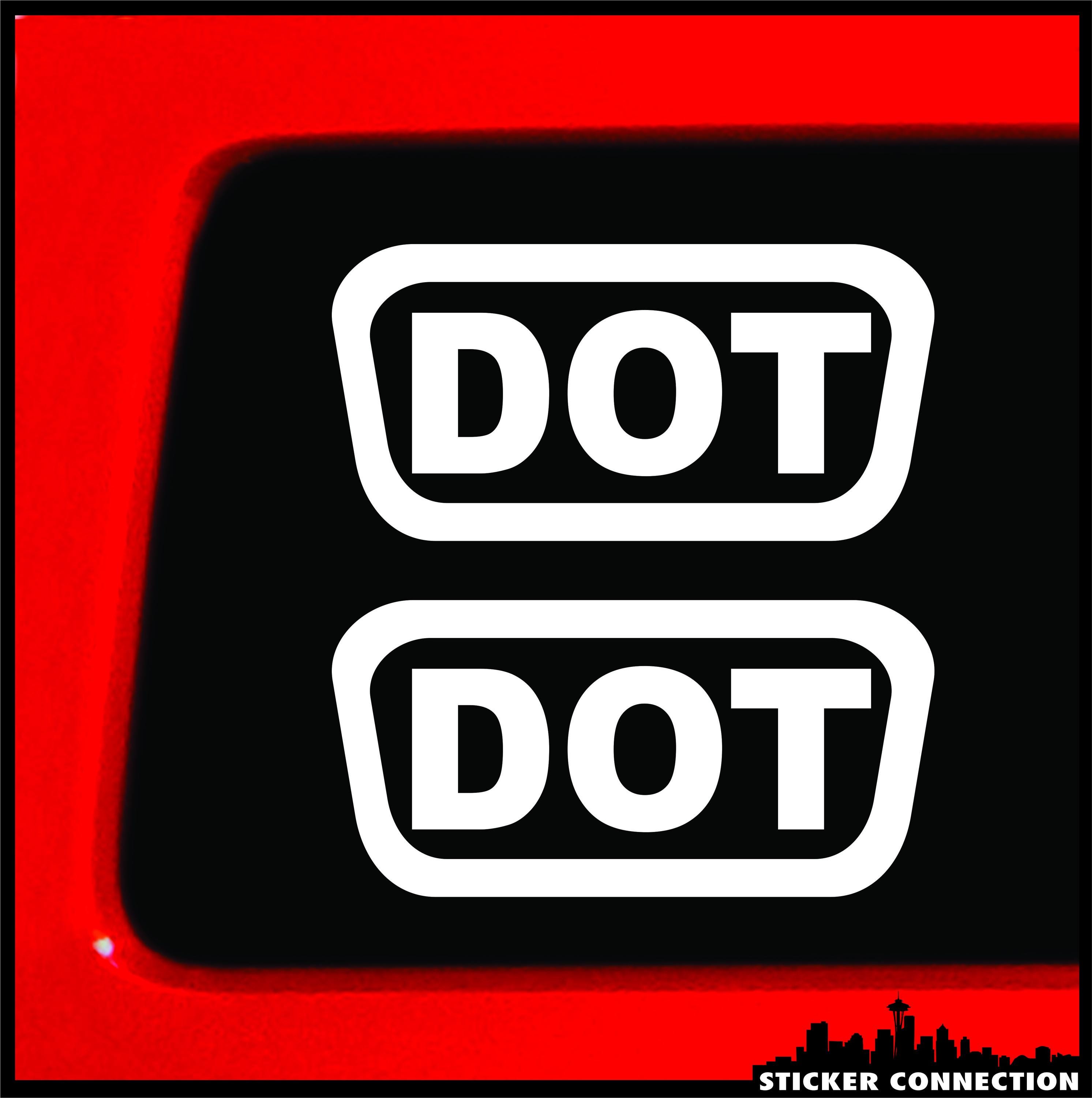 2 DOT Helmet Decals Sticker Pack Set Free Shipping Motorcycle Helmet ...
