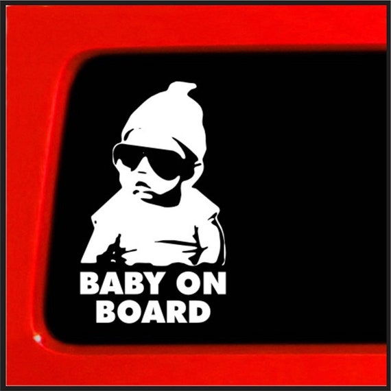 Baby on Board Vinyl Sticker Connection - Funny Car & Truck Decal 4in x 6in Waterproof for Window and Laptop