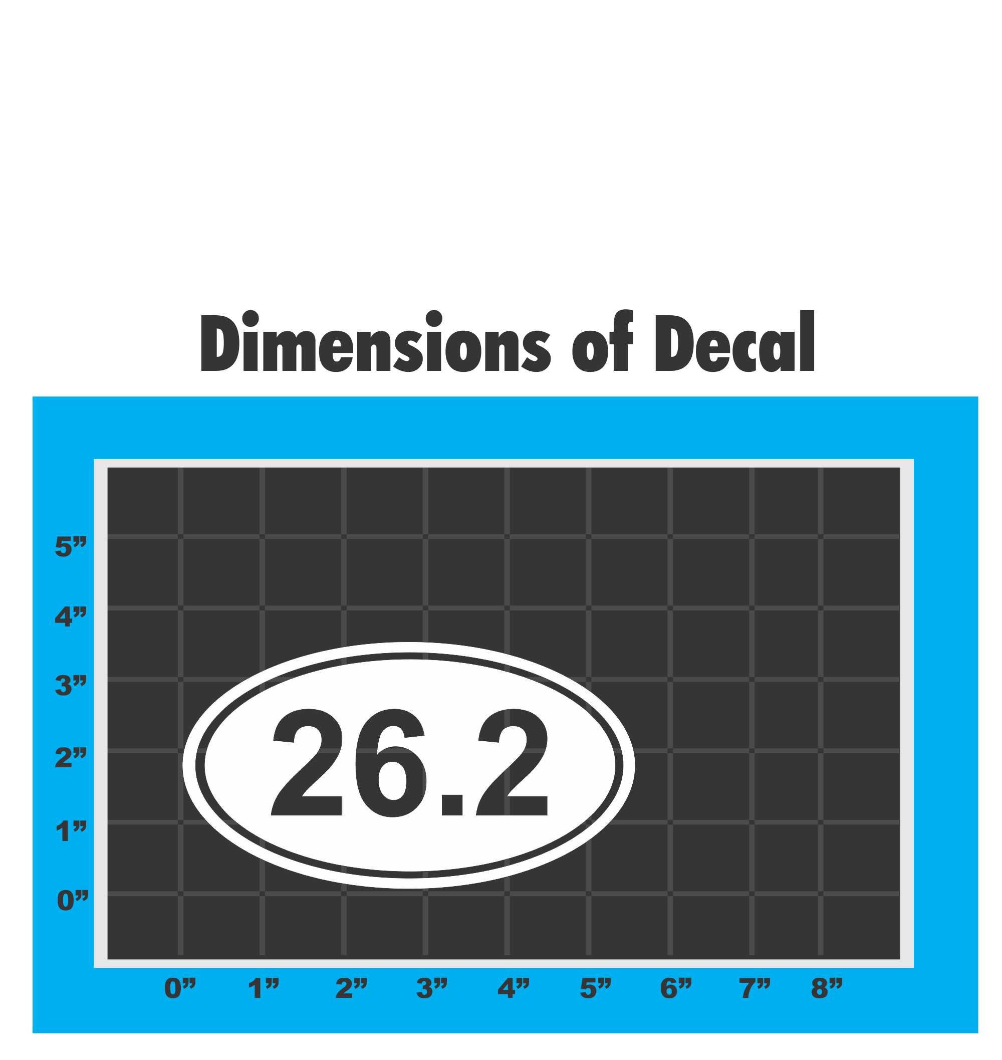 26.2 Marathon | Bumper Sticker Decal for Car, Truck, Window, Laptop | 5 ...