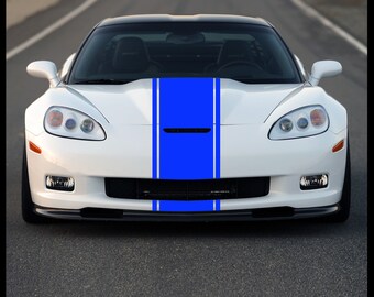 14 x 72 w/1/2 Sides Racing Stripe Vinyl Decal for Cars, Trucks, Autos, RV's