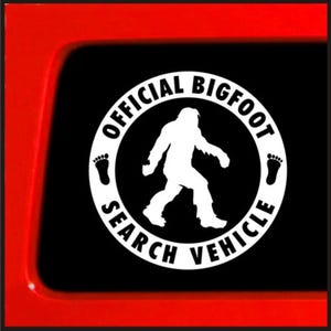 Official Bigfoot Search Vehicle vinyl Sticker Decal Sasquatch for car truck laptop notebook hiking outdoors pnw - 4"x4"