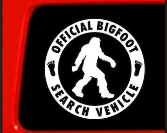 Official Bigfoot Search Vehicle vinyl Sticker Decal Sasquatch for car truck laptop notebook hiking outdoors pnw - 4"x4"