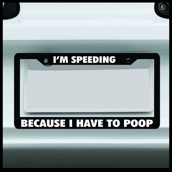 Honk if a kid falls out funny humor license plate frame holder