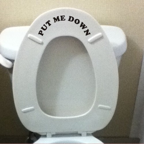 Put Me Down Bathroom Toilet Seat Reminder Put the Seat Etsy