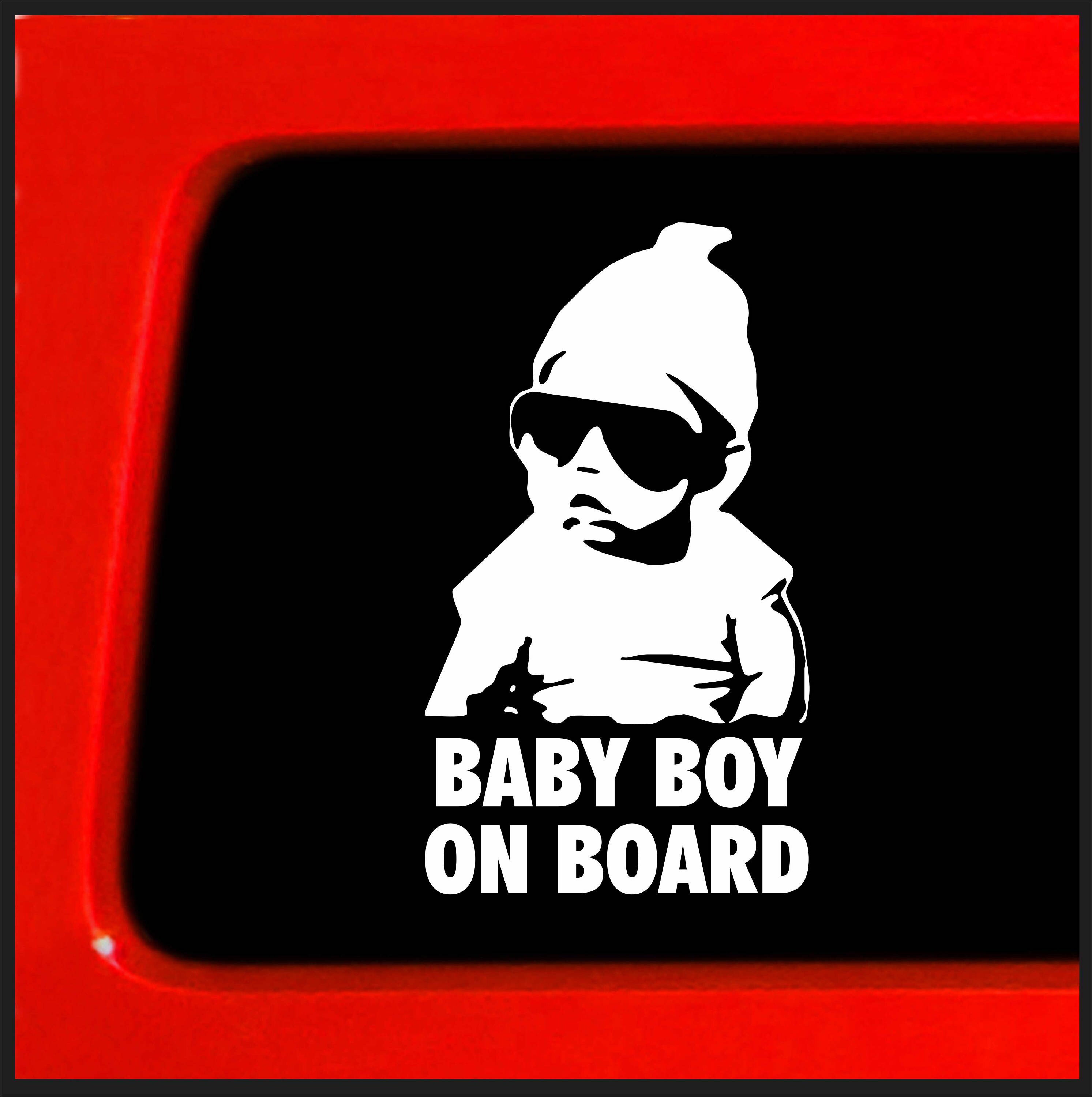 JDM Kids Boys Baby In Car On Board Car Decal Window Bumper Laptop Wall Sticker