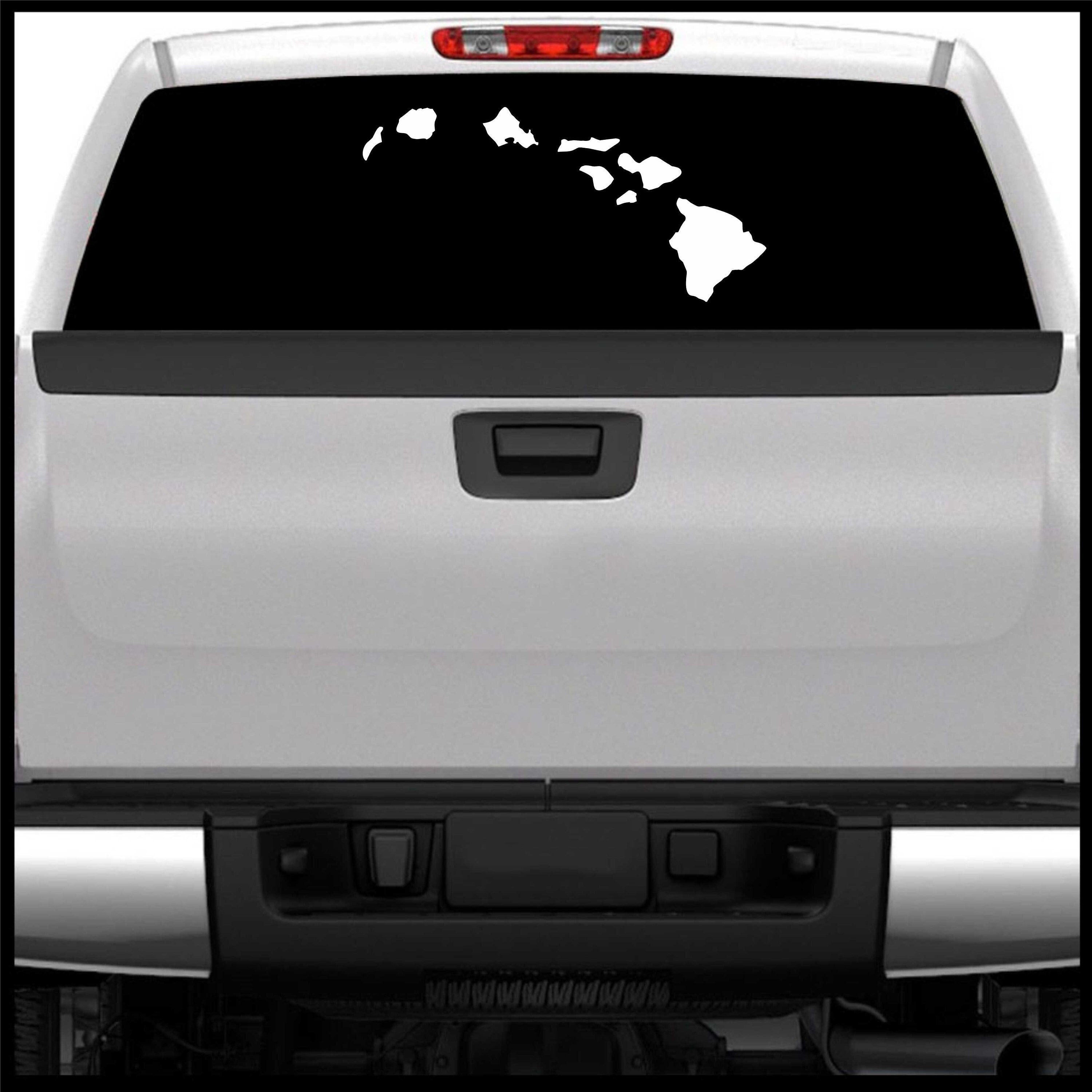 Sticker Connection | Hawaiian Islands Window Sticker Hawaii | Hi Car, Truck, Window, Bumper, Wall, Large Vehicle Vinyl Decal 808 Life