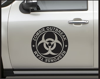 Zombie Outbreak Response Team - Vehicle Sticker Set for jeep Wrangler, Decal fender graphics, Walking Dead, TWD, Zombie Apocalypse Decal