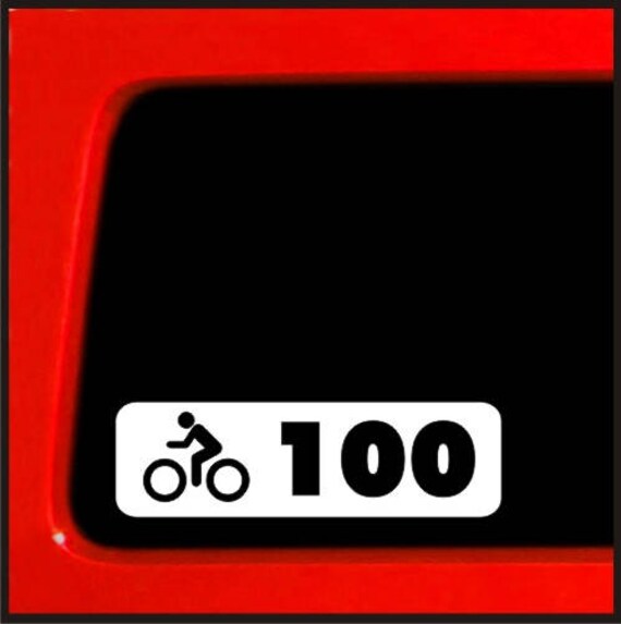 1pcs Century Ride Bike Race 100 Mile Sticker Car Truck Window Motorcycle Decal