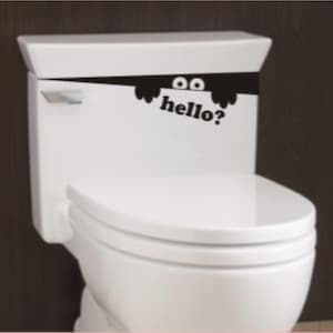 Toiletmonster Hello-sticker voor badkamer - Woondecoratiesticker voor toiletsticker zindelijkheidstraining