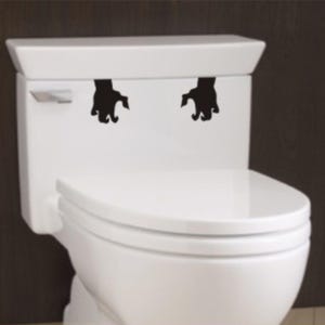 Sticker pour salle de bain mains de monstre | Sticker apprentissage de la propreté en vinyle pour enfants