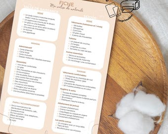 Checklista för komplett graviditetsväska – Utskrivbar PDF (Mamma • Barn • Förlossningsrum)