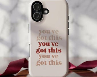 Coque pour iPhone avec citation motivante. Boîtiers magnétiques résistants aux chocs