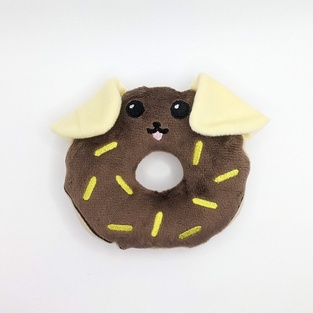 Donut Puppy Dog Plushie, Soft Toy, Kids Stuffed Toy Handmade From Minky ...
