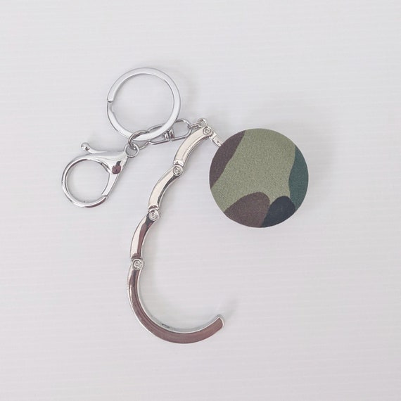 Handbag Hook Key Ring and Bag Charm, Purse Hook Hanger Key Chain, Bag Hook,  Folding Purse Hanger in Green Camouflage -  Canada