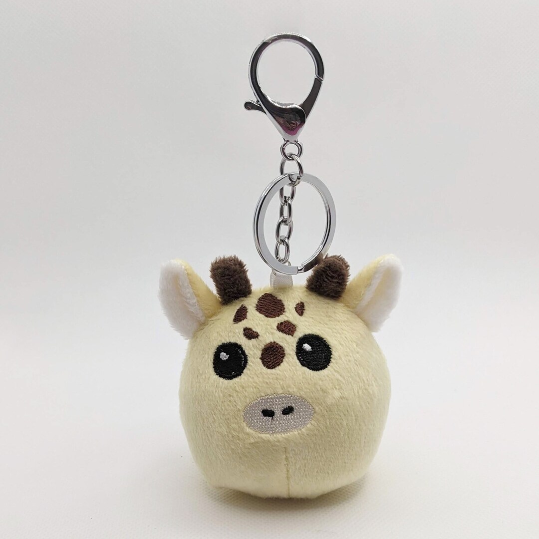 Giraffe Plushie Keyring Soft Toy Bag Charm Handmade From Minky - Etsy