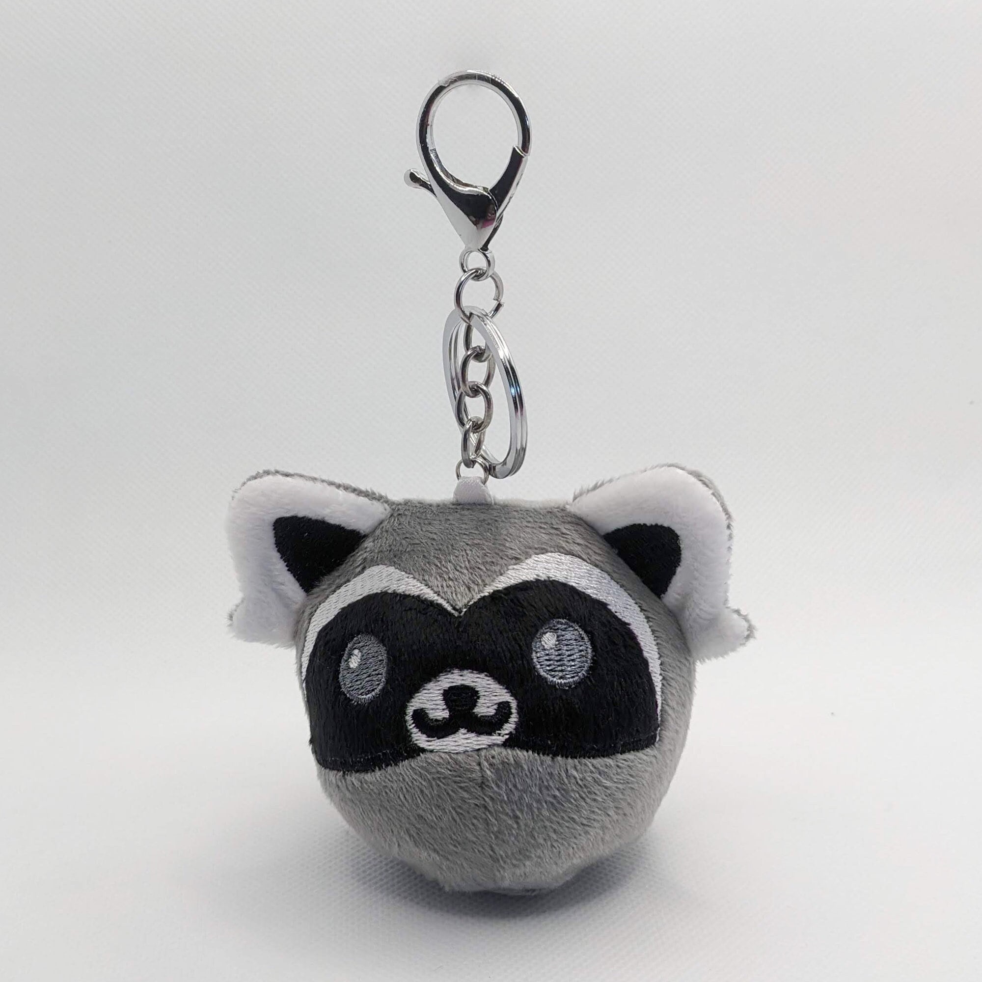 Raccoon Plushie Keyring Soft Toy Bag Charm Handmade From Minky Etsy UK
