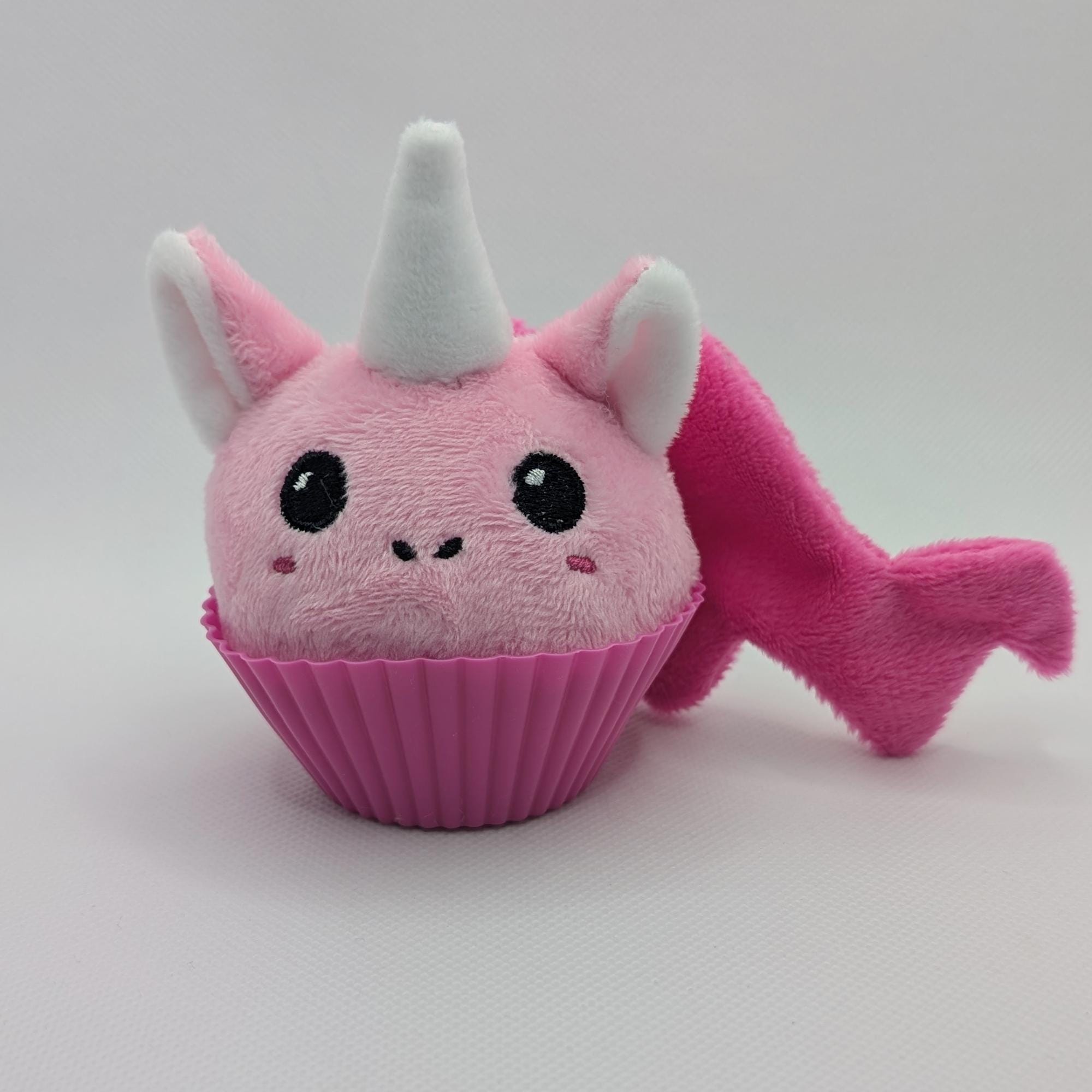 Unicorn Cupcake Mochi Plushie, Soft Toy, Kids Stuffed Toy Handmade from Minky