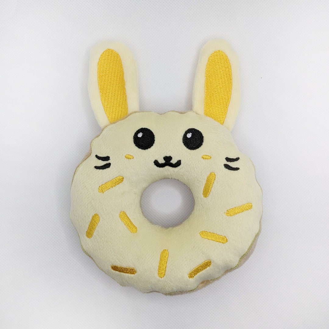 Donut Bunny Rabbit Plushie, Soft Toy, Kids Stuffed Toy Handmade From ...